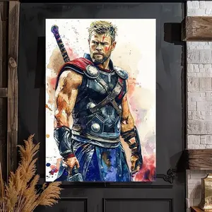 Global Avengerss Endgame, Thor, Chris Hemsworth, Print, Poster, Art, Watercolor, Painting Print, Poster No Framed