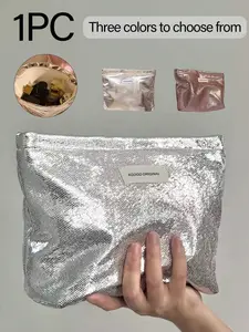 Trendy Three-Color Storage Bag, Durable Large Capacity Portable Pouch, Multi-Scene On-The-Go Organizer, Travel Makeup Cosmetic Holder