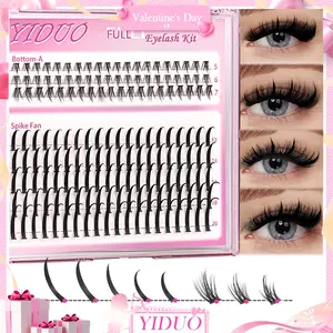 YIDUO Lash Clusters and Bottom Lashes Wispy Eyelash Clusters D Cluster Eyelash Extensions Spike Individual Eyelashes Spikes Lash Clusters (5-6-7mm, 12-14-16-18-20mm)