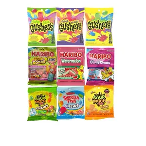 9 Candy Bundle- 3 Gushers, 3 Haribo, 2 Sour Patch Kids & 1 Swedish Fish Combo Variety Pack