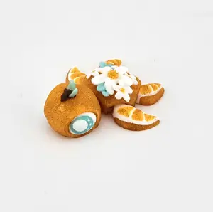 Prospect 3D - Flower Theme Mini Sea Turtle – 3D Printed Figurine (2") - Sea Turtle Island