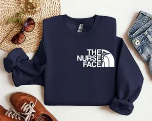[Christmas For Men And Women] The Nurse Face Sweatshirt, Nurse Sweater, Nurse Appreciation Sweater, Nurse Life Shirt, Nurse Student Tee, Registered Nurse Hoodie - TShirt - Sweatshirt -  HoodieS