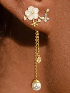 Flower Design Dangle Earrings, Fashionable Dangle Earrings for Women, Trendy All-match & Exquisite Jewelry for Birthday Gift, High Quality Earrings