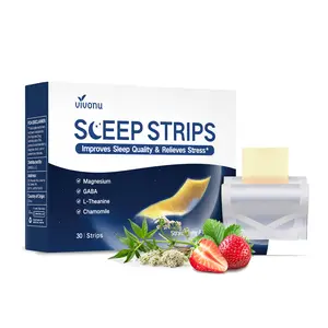 VivoNu Sleep Oral Dissolve Strips Plant-Based Night Calm Formula with Magnesium GABA L-Theanine & Chamomile Fast-Acting Strawberry Strips for Relaxation Stress Support Deep Rest & Bedtime Wellness