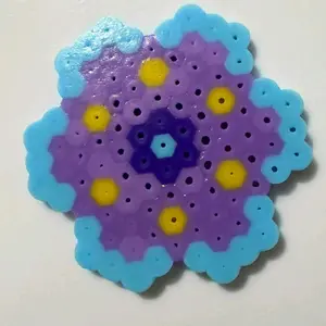 KraftedbyKailee Tropical Flower Fuse Beaded Magnet/Keychain - Message for whatever colors you want!