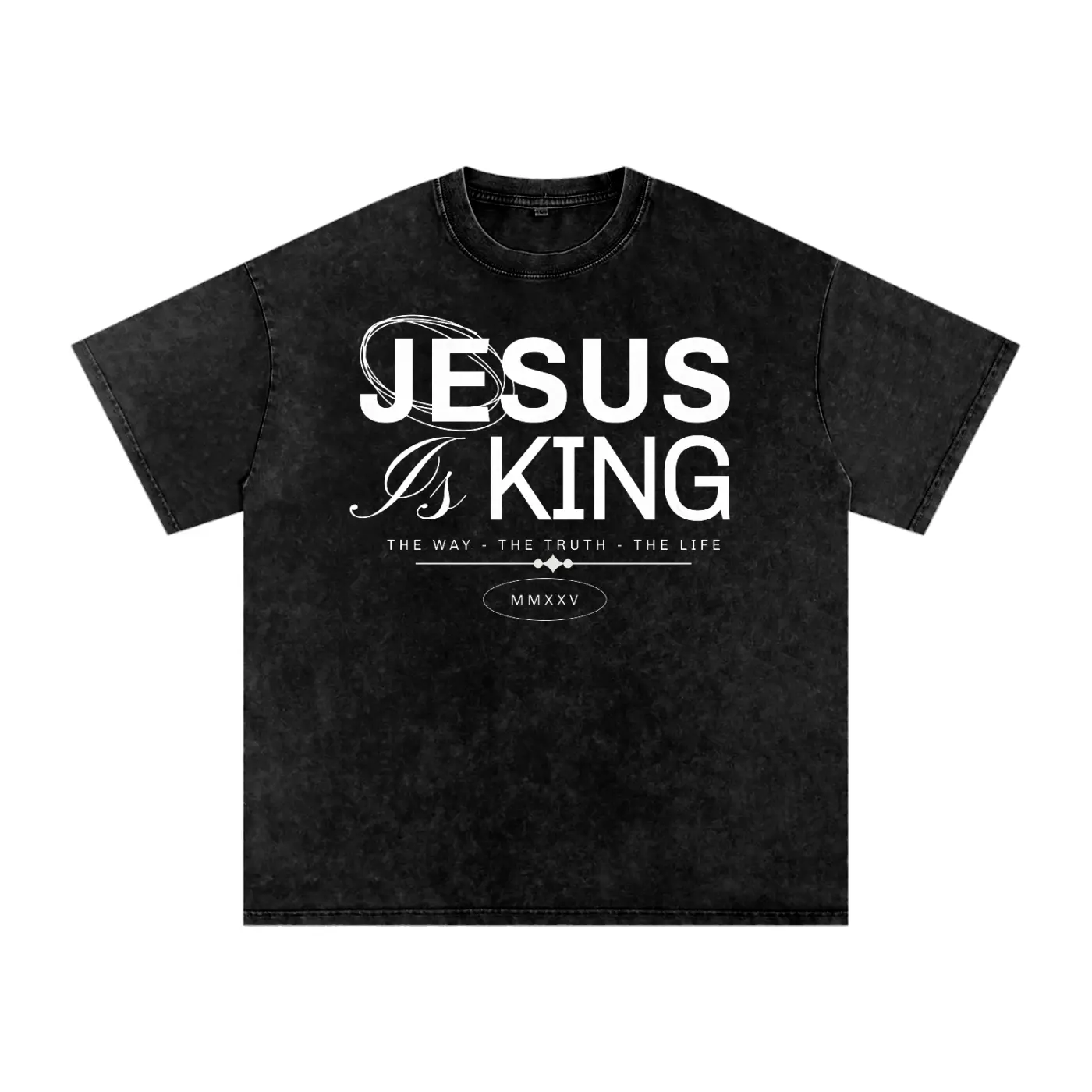 Snow Washed Oversized Cotton T-Shirt