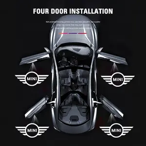2pcs MINI HD Car Door Welcome Light Led Projector Lamp For MINI WORKS Cooper R56 F56 R50 JCW Cabrio Aceman Countryman Clubman Roadster Clubvan Paceman Coupe Car Door Lights