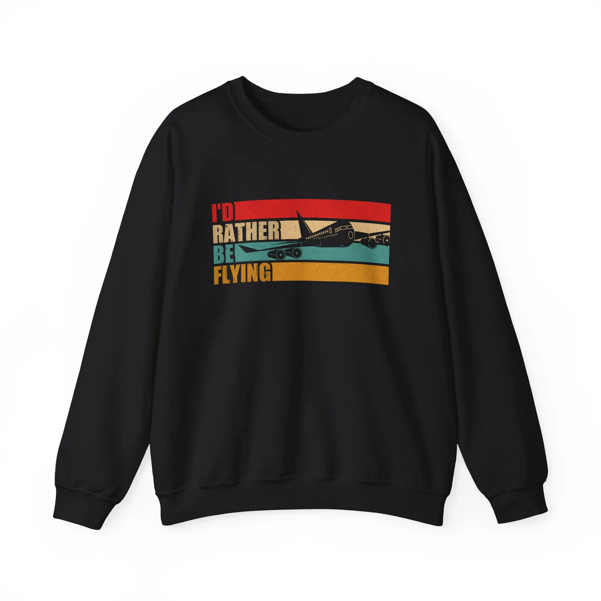 Airplanes I'd Rather Be Flying Fly Lovers Pilot Sweatshirt, Airplane Fans Women Men Christmas Gifts Aviation Lovers Sweatshirt