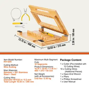 Summervibes VEVOR Soap Cutter, Cut 1-12 Bars, Precisely and Accurately Cut 1 Inch Bars, Multi Handmade Soap Wire Cutter, Bamboo Soap Slicer With Steel Wire, for Loaf Candles Cheese Butter DIY Making Tool