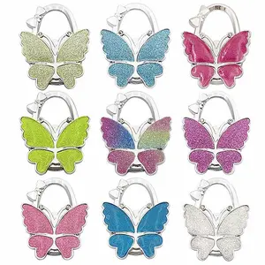 Butterfly Portable Purse Hook for Table Foldable Handbag Hanger Folding Bag Holder
