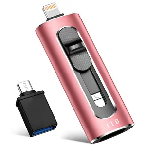 BOYMXU USB Flash Drive for iPhone & iPad, Multi-Port USB 3.0 Stick, High-Speed Transfer, Plug and Play, Compatible with iOS 13+, Android, PC, Ideal for Photos & Videos Backup