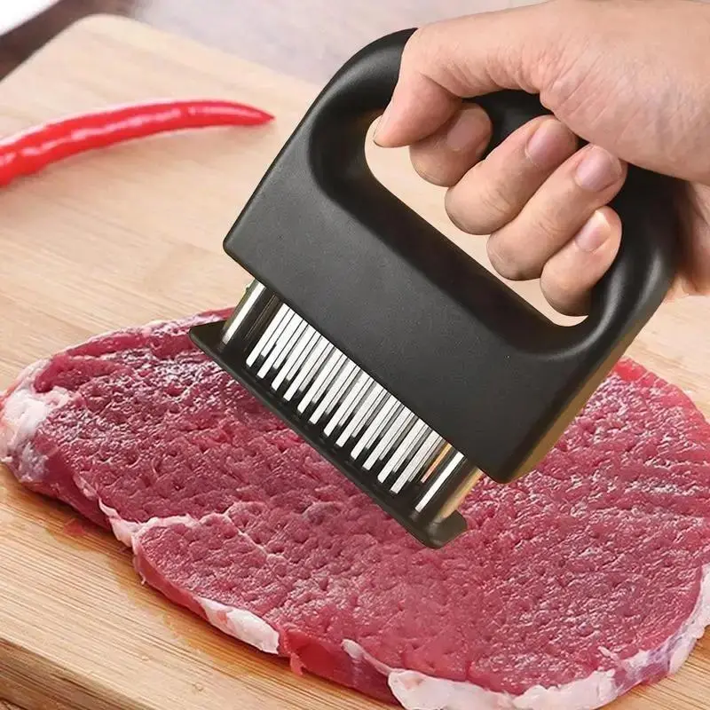 Manual Meat Tenderizer, Stainless Steel Meat Tenderizing Tool, Kitchen Utensil for Piercing and Cutting Tendons, Home Cooking Essential, Kitchen Tools, Kitchen Gadgets