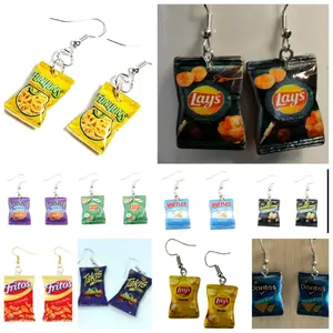 Chip Earrings, Food Earrings, Snack Earrings, Novelty Earrings, Cute Earrings, Fun Earrings
