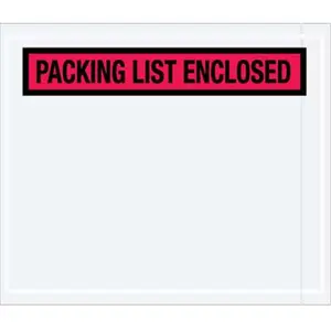 212 MAIN Red Poly Panel Face Envelopes with Packing List Enclosed, 6x7 in, 2 Mil, Stationery Office Supplies for Computers & Office Equipment