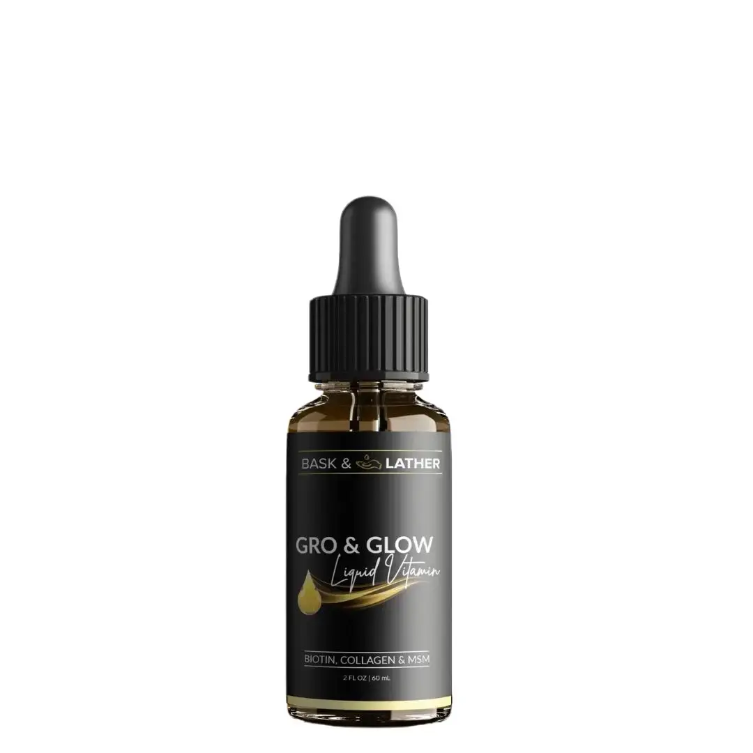 Gro & Glow Liquid Vitamins for Hair, Nails & Skin- With Biotin, Collagen and MSM Gro & Glow Liquid Vitamins for Hair, Nails & Skin- With Biotin, Collagen and MSM