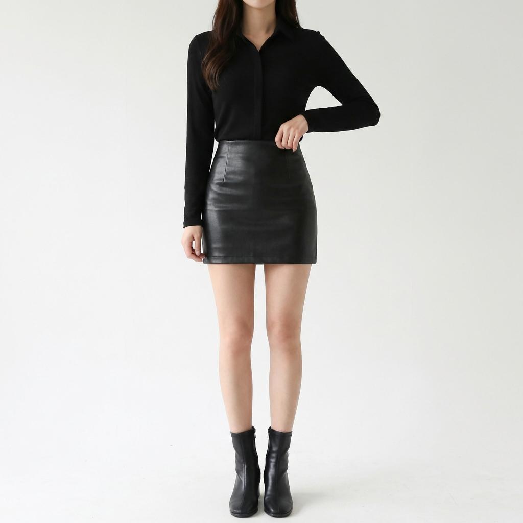 Going Out Faux Leather Skirt