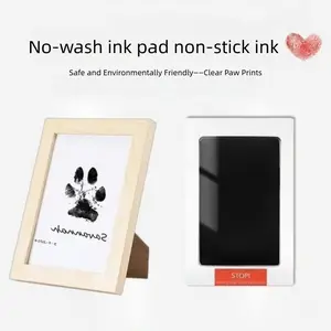 pet Paw Print Kit, 4-Pcs Ink Pads + 2 Photo Frame, Mess-Free Paw Print Stamp Pad for Dogs & Cats, Clean Touch Ink Pad, Dog Paw & Nose Print Kit, Keepsake Gift For Dogs And Cats, Memorial Gift, Memorials imprint card, Pet Print Photo Frame Kit