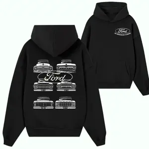 Ford Classic Cars Hoodie, Vintage Garage Streetwear Pullover, Retro American Muscle Car Design, Mechanic Style Gift for Men & Women