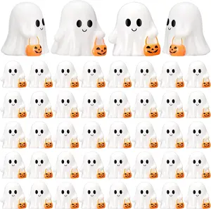 Halloween Miniature Figurines Mini Figure Ornaments Ghost Pumpkin Duck Statue Figures Tiny Animals Figurines Halloween Statue Decorations for Halloween Party Garden Home Yard, Hide and Seek Game, Halloween Gift