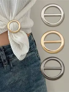 3-Piece Multifunctional Metal Scarf Clips & Accessories Set, Elegant Fashion Accessory for Scarves, T-Shirts, Belts, Various Occasions