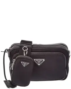 Prada Triangle Logo Mini Nylon Camera Bag