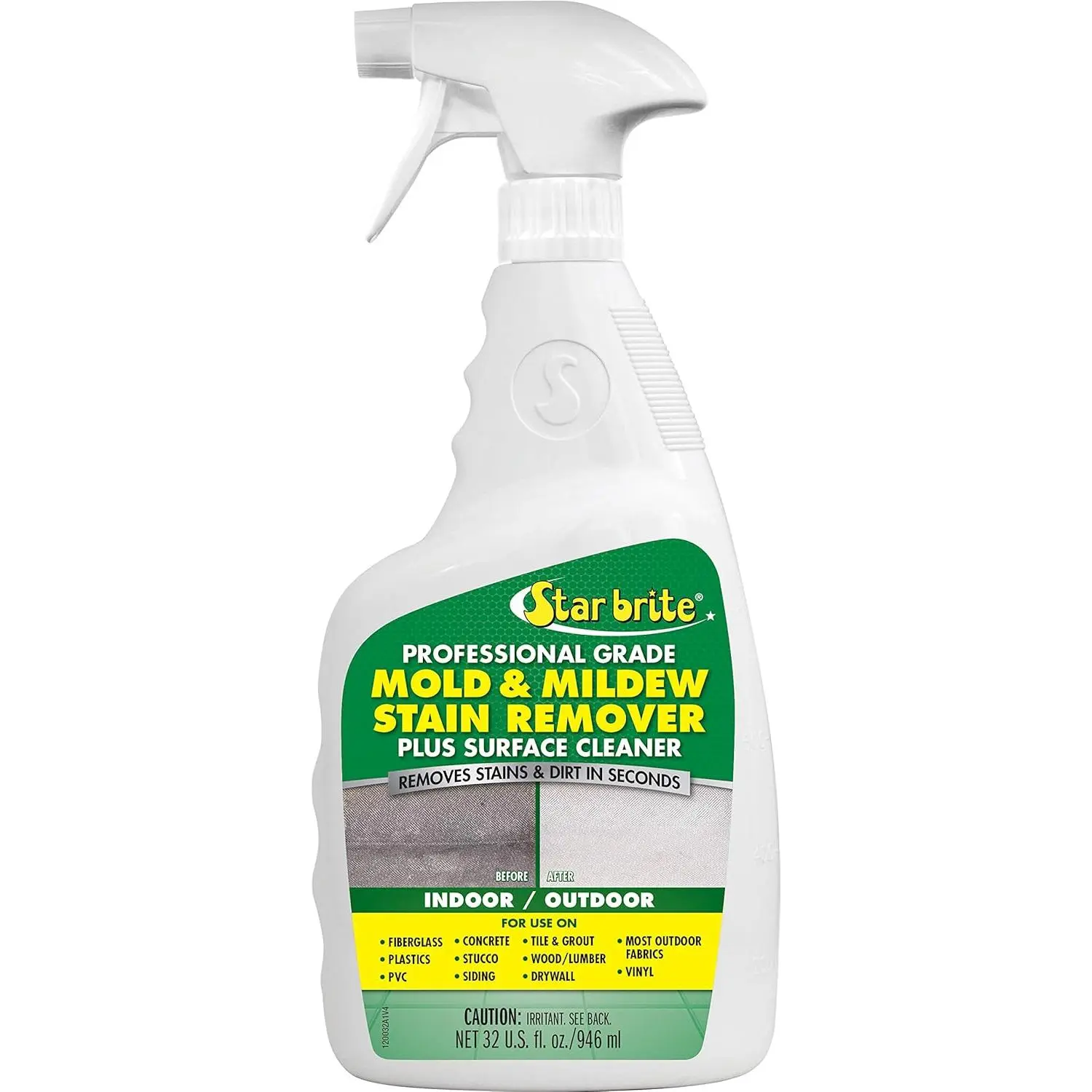 Mold & Mildew Stain Remover Plus Surface Cleaner with Bleach - 32 OZ Spray