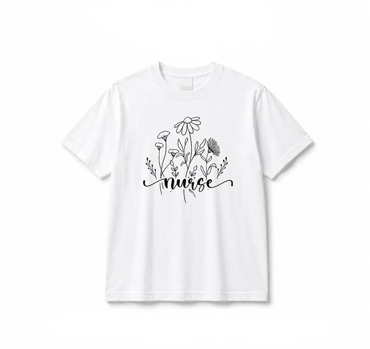 Flower Nurse T-shirt, School Nurse Shirt, Registered Nurse Sweatshirt, School Nurse Gift, Nurse Appreciation Crewneck, Floral Nurse Tee Fit Top