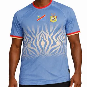 New Congolese Jersey DRC soccer jersey. Basic fan edition RDC Maillot Congo soccer Vareuse Leopards 2026. Nouveau maillot Congolais 2026 vareuse DRC shirt. In BLUE, RED, and WHITE. Select size carefully please .