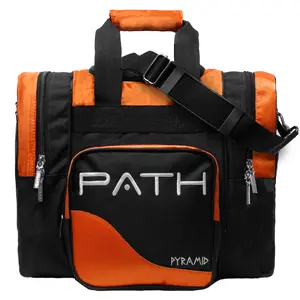 Pyramid Path Pro Deluxe Single Tote Bowling Bag (Black/Orange)