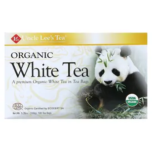 Uncle Lee's Tea Organic White Tea, 100 Tea Bags, 5.29 oz (150 g)