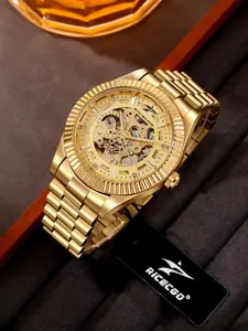 Men's Business Fashion Mechanical Watch, Mechanical Style Watches, Fashion Watch for Party, Daily Clothing Decor, Trendy All-match & Exquisite Watch for Birthday Gift