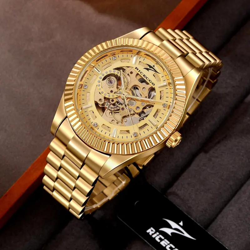 Men's Business Fashion Mechanical Watch, Mechanical Style Watches, Fashion Watch for Party, Daily Clothing Decor, Trendy All-match & Exquisite Watch for Birthday Gift, Analog Watches