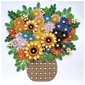 Bonsai Flower Pattern DIY Diamond Arts Colorful Painting Kit without Frame, 5D Special Shape Diamond Mosaic Art Kit for Adults, DIY Diamond Arts Painting Art for Home Wall Decor