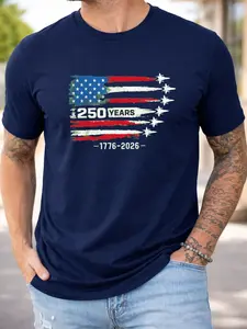 [Collection for 250th America Anniversary]USA 250th Birthday Shirt 1776–2026, America 250 Years of Freedom Tee, Retro Patriotic Independence Day T-Shirt, 4th of July Celebration Top, Vintage American Anniversary Shirt for Men Women