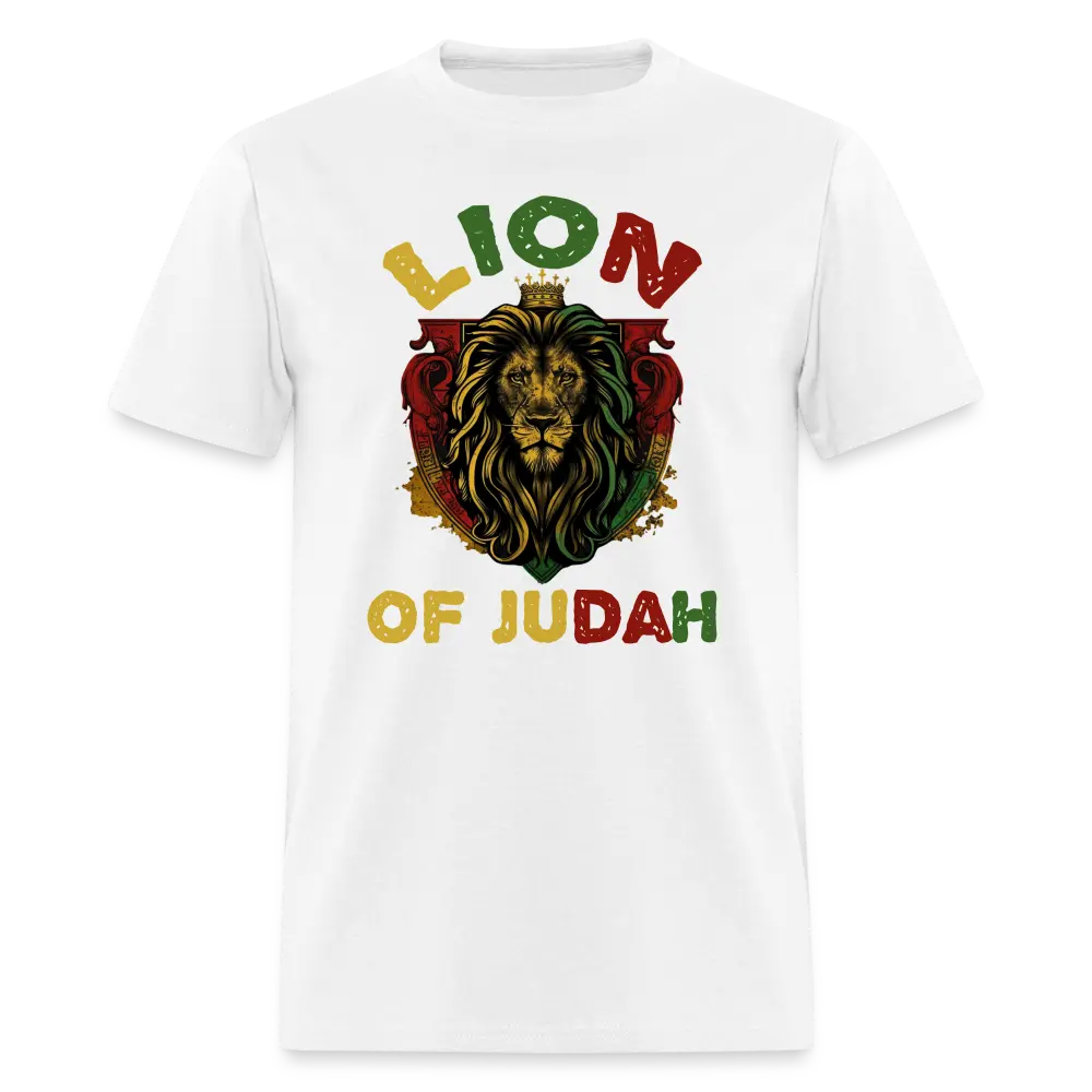 Lion of Judah Unisex T-Shirt  LION OF JUDAH!  Rasta Reggae Roots Graphic Tee  Bold Crowned Lion & Pan-African Colors Design  Christian Faith & Rastafari Pride Shirt  Perfect Streetwear Gift! ️ Grab Yours Today! Top Tshirt Crewneck Casual