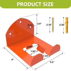 Heavy-Duty Steel Weed Trimmer Wall Rack, Organize Your Garage with Metal Tool Storage, Ideal for Lawn Mower and Hedge Trimmer, Yard Tool Rack, Garden Tool Organizer