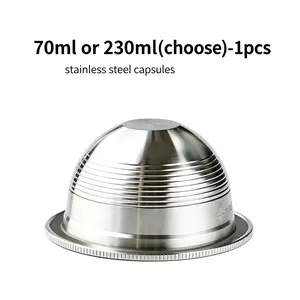 i cafilas 70ml/230ml Stainless Steel Reusable Coffee Pod Capsule For Nes Ver-tuoline ENV