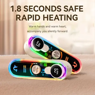 UT3 Lite Rechargeable Hand Warmers (2 Pack) - Fast Heating, 3 Settings, Magnetic & Pocket-Sized For Winter