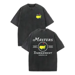 Masters T-Shirt, Retro Golf Graphic Tee, Summer Fashion Daily Casual Wear, Men's And Women's T-Shirts,Ball Sports T-Shirts, "THE MASTERS" Golf Pattern, The Ideal Choice For Golf Enthusiasts, Streetwear,Perfect Gifts