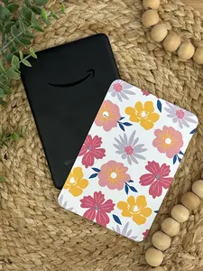 Spring Floral Kindle Case Insert Kindle Accessories Pink Coral Yellow