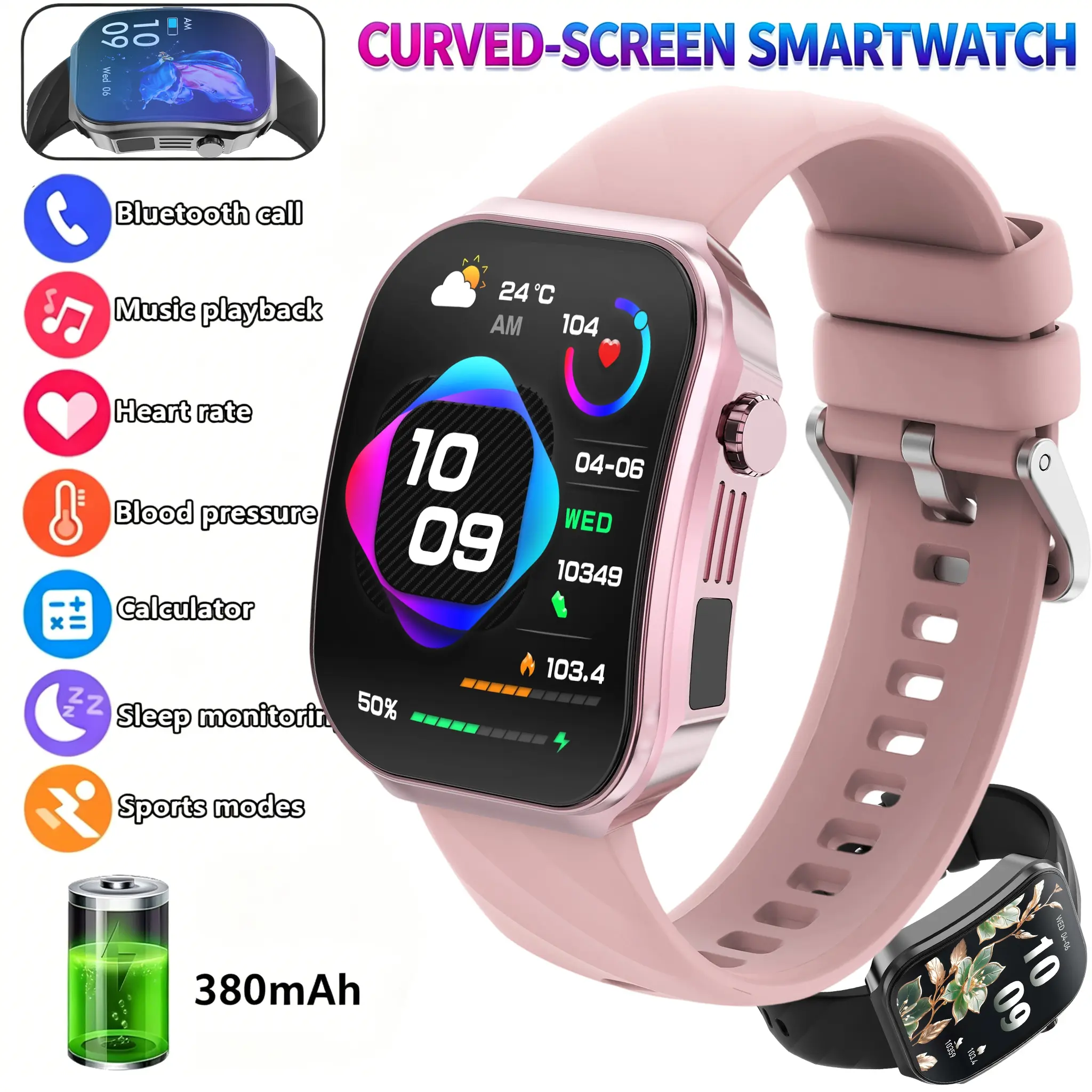 Smart Watch for Women, 120 Sports Modes Smartwatch with2.2" Curved Display, Alexa Built-in, LED Flashlight, 24/7 Health Monitoring, Body Temperature/Sleep Tracker, Wireless Call & Music Control Fitness Watch for iPhone/Android - Gifts for Mom/Wife