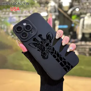 Angel Eye High-end Mobile Phone Case with Giraffe Pattern UV Printing, 360-degree All-round Protection for iPhone 11 12 13 14 15 16 Pro Max XR X/XS 7 8 Plus SE Mini Smartphone Gift Birthday Present for Boys and Girls Cover Protective