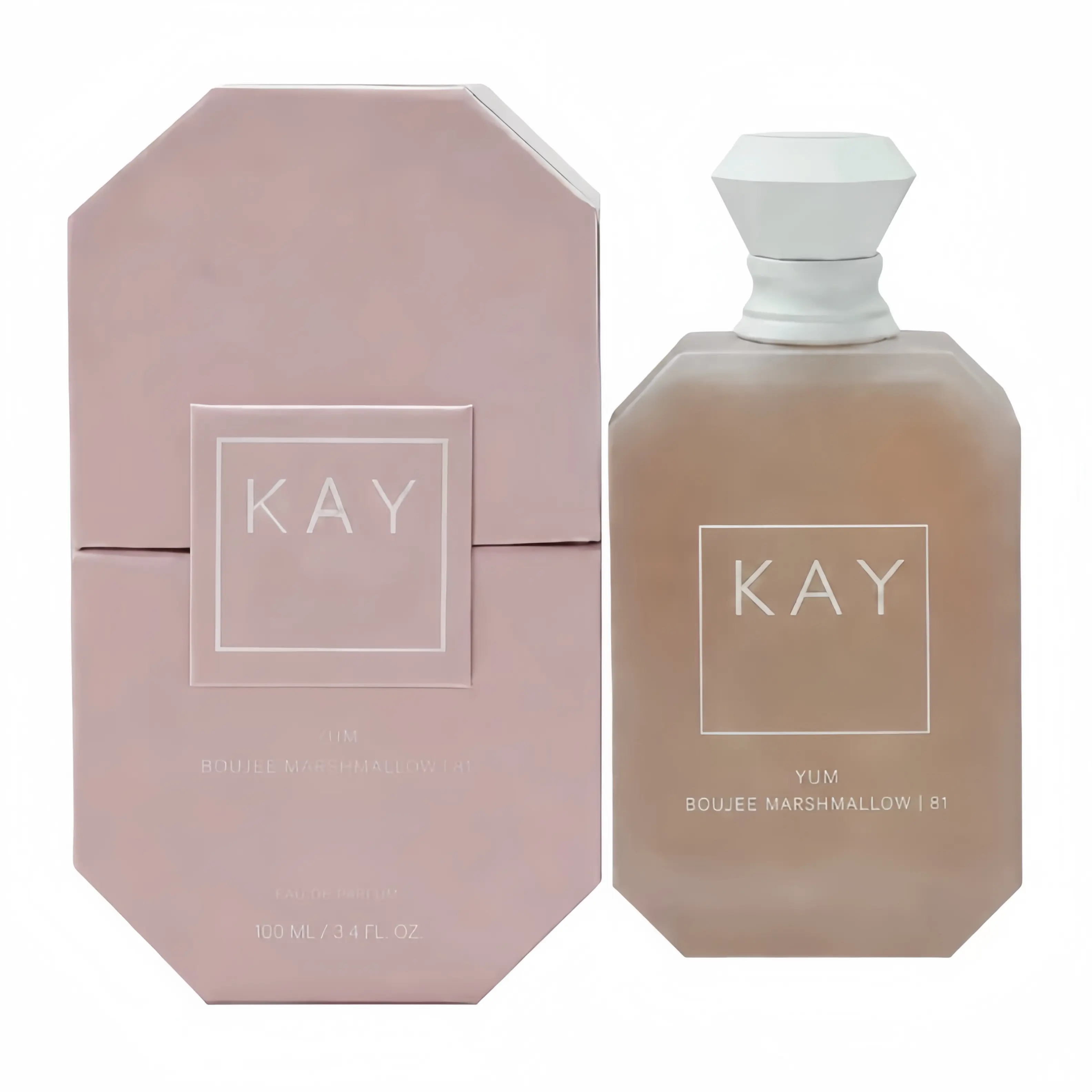 Marshmallow 81 Eau de Parfum Spray - 100ml/3.4 fl oz Luxury Unisex Gourmand Perfume with Creamy Marshmallow, Juicy Strawberry, Tropical Coconut Notes for Daily Wear, Romantic Date Nights