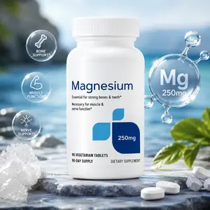 GNC Magnesium 250mg Supplement – 90 Tablets for Muscle Relaxation, Bone Health & Daily Wellness Support