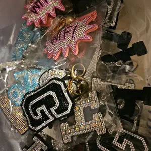 Letter and Words Bling Charm Keychains - Stylish and Unique Accessory for Everyday Use