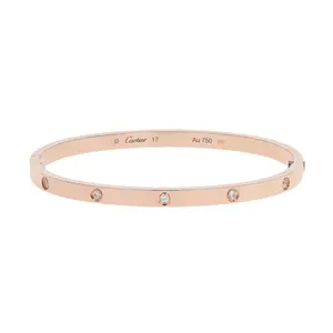 Pre-owned Cartier Love Bangle Bracelet Size 17