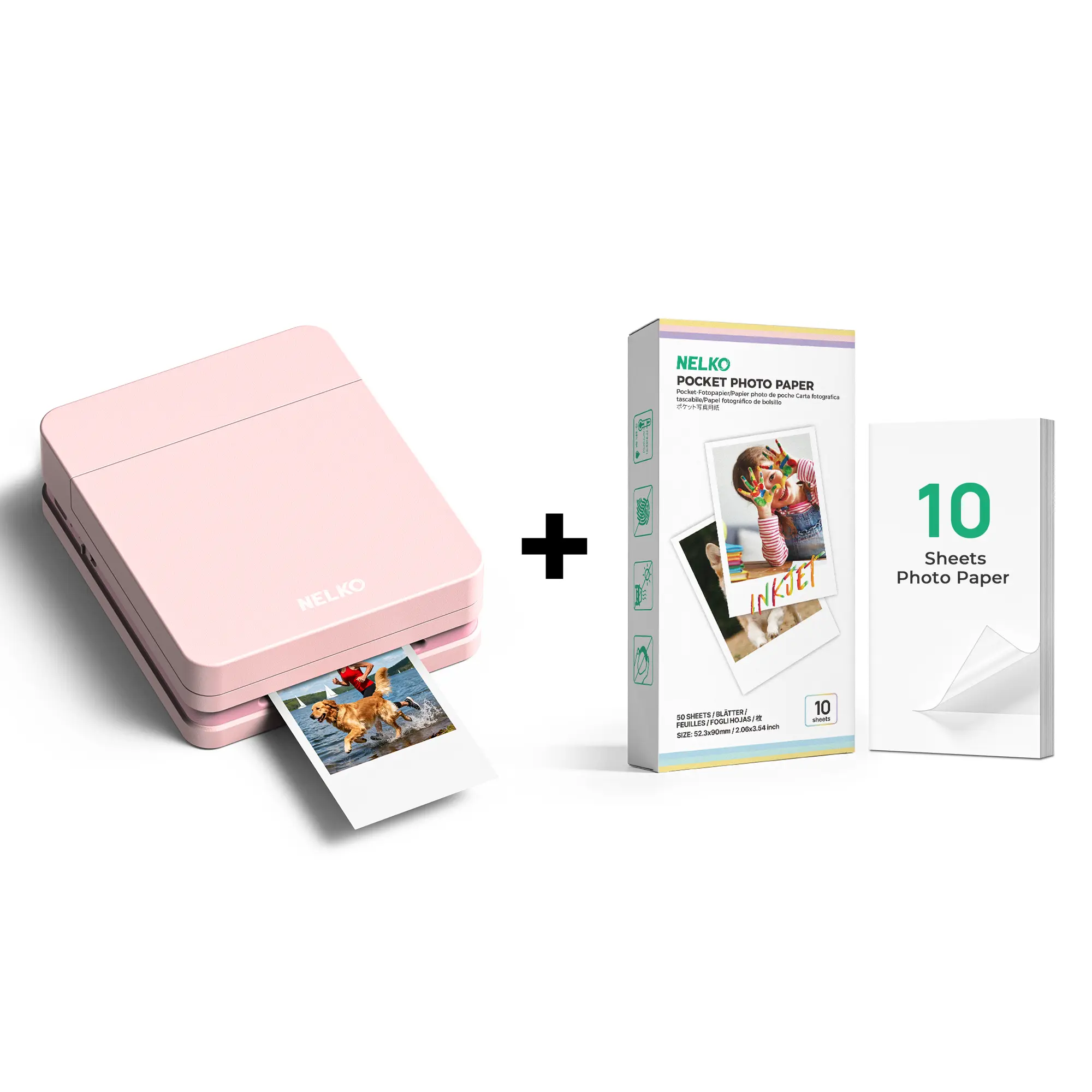 PP01 Pink+10 Sticky Photo Sheets