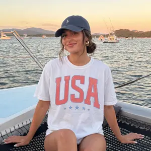 Retro America 4th Of July Shirt Preppy Fourth of July Tshirt Trendy  USA Tee Aesthetic Patriotic Shirt Comfort Colors