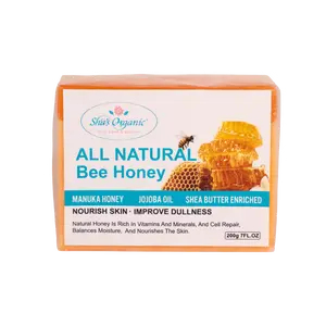 All Natural Bee Honey Correctional Soap - With Jojoba and Shea Butter to Smooth Skin Daily Body Care Moisture Vitamins Organic