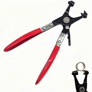 Professional Hose Clamp Pliers, Swivel Head & Flat Band Tool for Auto Repair, Heavy-Duty Carbon Steel with 1-3/4" Jaw Opening for Easy Removal/Installation on Coolant & Fuel Lines